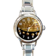 Golden Pearls Round Italian Charm Watches by trendistuff