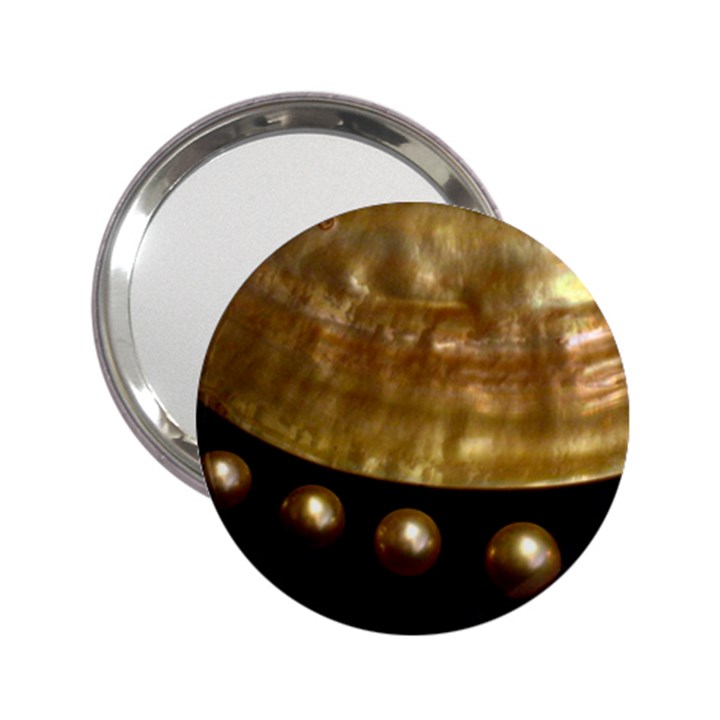 GOLDEN PEARLS 2.25  Handbag Mirrors