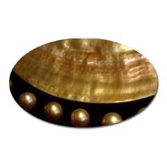 Golden Pearls Oval Magnet by trendistuff