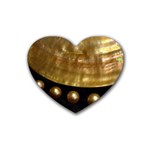 GOLDEN PEARLS Heart Coaster (4 pack)  Front