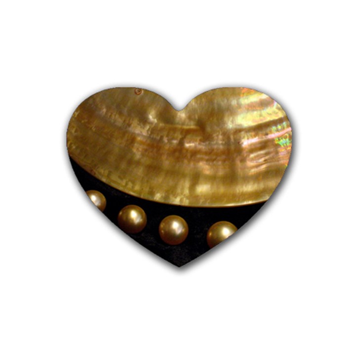 GOLDEN PEARLS Heart Coaster (4 pack) 