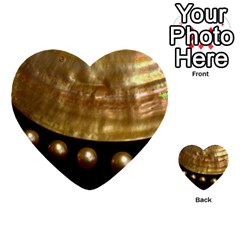 Golden Pearls Multi-purpose Cards (heart)  by trendistuff