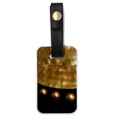 Golden Pearls Luggage Tags (one Side)  by trendistuff