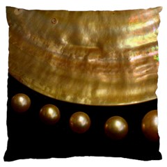 Golden Pearls Large Cushion Cases (two Sides)  by trendistuff