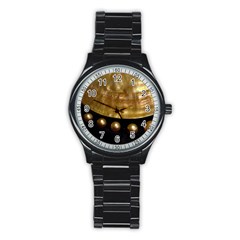 Golden Pearls Stainless Steel Round Watches by trendistuff