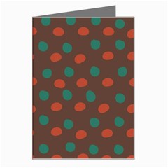 Distorted Polka Dots Pattern Greeting Card by LalyLauraFLM