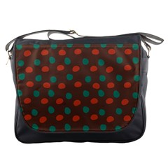 Distorted Polka Dots Pattern Messenger Bag by LalyLauraFLM