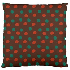 Distorted Polka Dots Pattern Large Cushion Case (two Sides) by LalyLauraFLM