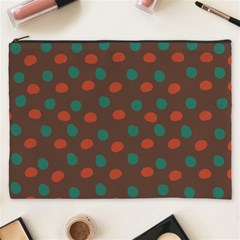 Distorted Polka Dots Pattern Cosmetic Bag (xxxl) by LalyLauraFLM