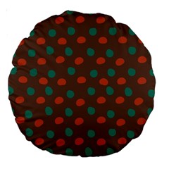 Distorted Polka Dots Pattern Large 18  Premium Round Cushion 