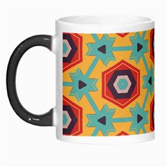 Stars And Honeycomb Pattern Morph Mug by LalyLauraFLM