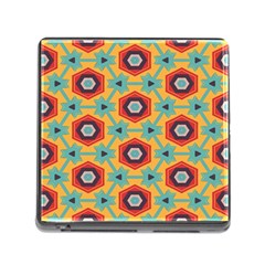 Stars And Honeycomb Pattern Memory Card Reader (square) by LalyLauraFLM