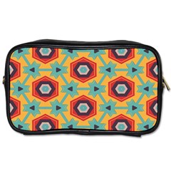 Stars And Honeycomb Pattern Toiletries Bag (two Sides) by LalyLauraFLM