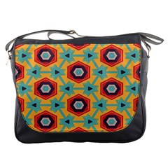 Stars And Honeycomb Pattern Messenger Bag by LalyLauraFLM