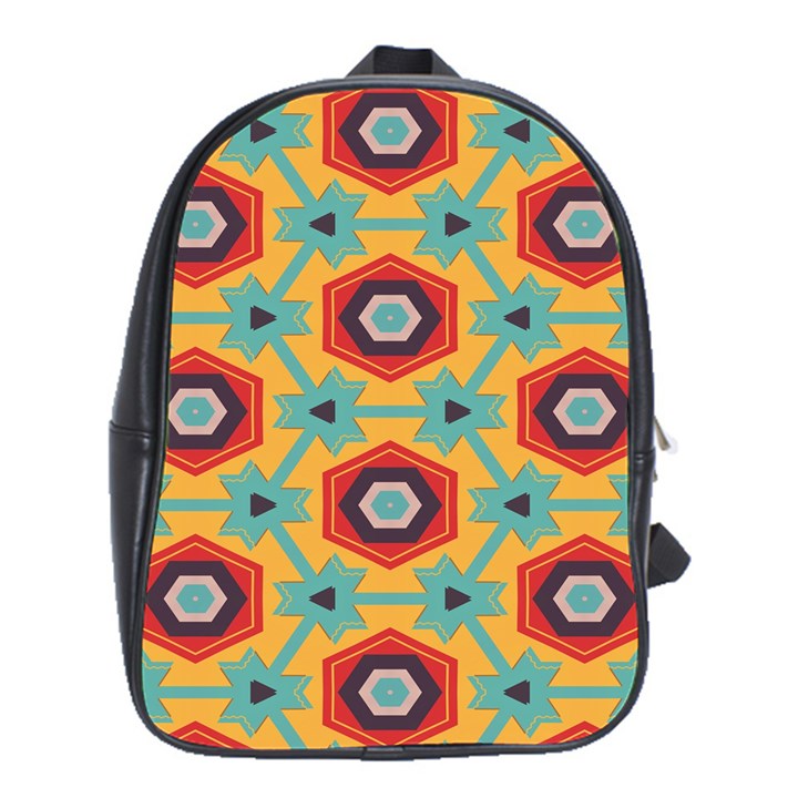 Stars and honeycomb pattern School Bag (XL)