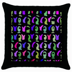 Misc Shapes Throw Pillow Case (black) by LalyLauraFLM