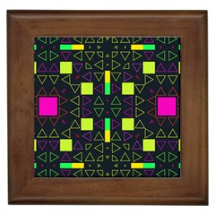 Triangles And Squares Framed Tile by LalyLauraFLM