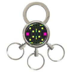 Triangles And Squares 3-ring Key Chain by LalyLauraFLM