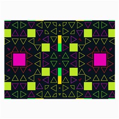 Triangles And Squares Large Glasses Cloth by LalyLauraFLM