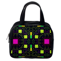 Triangles And Squares Classic Handbag (one Side) by LalyLauraFLM