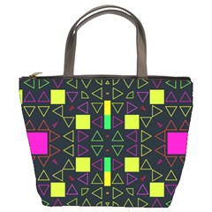 Triangles And Squares Bucket Bag by LalyLauraFLM