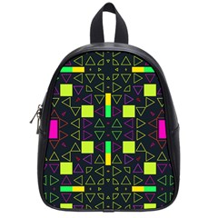 Triangles And Squares School Bag (small) by LalyLauraFLM