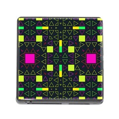 Triangles And Squares Memory Card Reader (square) by LalyLauraFLM