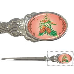 Awesome Flowers And Leaves With Floral Elements On Soft Red Background Letter Openers by FantasyWorld7