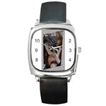 Chipped Square Metal Watches Front