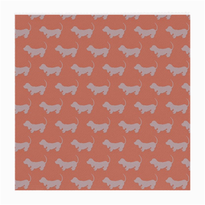 Cute Dachshund Pattern in Peach Medium Glasses Cloth (2-Side)