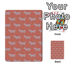 Cute Dachshund Pattern In Peach Multi-purpose Cards (rectangle)  by LovelyDesigns4U