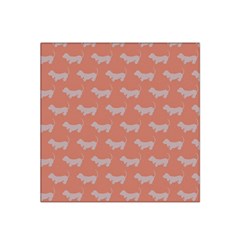 Cute Dachshund Pattern In Peach Satin Bandana Scarf by LovelyDesigns4U