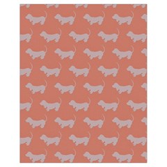 Cute Dachshund Pattern In Peach Drawstring Bag (small) by LovelyDesigns4U