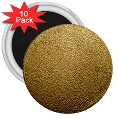 Gold Plastic 3  Magnets (10 Pack)  by trendistuff