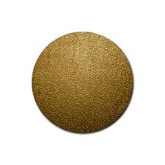 Gold Plastic Rubber Round Coaster (4 Pack)  by trendistuff