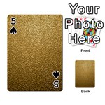 GOLD PLASTIC Playing Cards 54 Designs  Front - Spade5