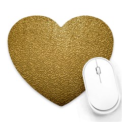 Gold Plastic Heart Mousepads by trendistuff