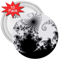 Fractal 3  Buttons (10 Pack)  by trendistuff