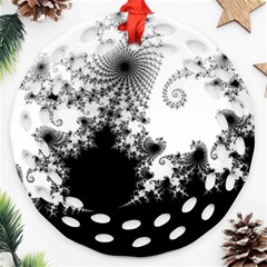 Fractal Round Filigree Ornament (2side) by trendistuff