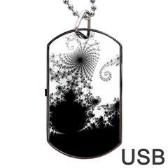 Fractal Dog Tag Usb Flash (one Side) by trendistuff