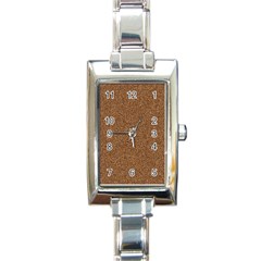 Dark Brown Sand Texture Rectangle Italian Charm Watches