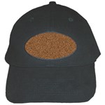 DARK BROWN SAND TEXTURE Black Cap