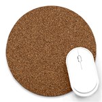 DARK BROWN SAND TEXTURE Round Mousepads