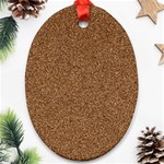 DARK BROWN SAND TEXTURE Ornament (Oval) 