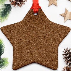 Dark Brown Sand Texture Ornament (star) 