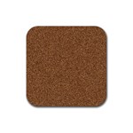 DARK BROWN SAND TEXTURE Rubber Coaster (Square) 