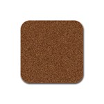 DARK BROWN SAND TEXTURE Rubber Square Coaster (4 pack) 