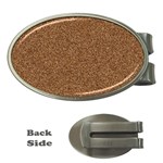 DARK BROWN SAND TEXTURE Money Clips (Oval) 