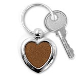 DARK BROWN SAND TEXTURE Key Chains (Heart) 