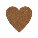 DARK BROWN SAND TEXTURE Heart Magnet